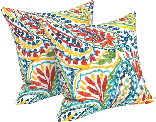 Vista 102 de LVTXIII - Juego de fundas para cojines de sofá o sillón de exteriores, para lumbar, no se decoloran, 2 unidades de 12" x 20", con relleno, estampado