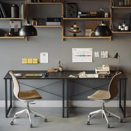 Vista 52 de CubiCubi Escritorio para computadora, escritorio pequeño de oficina en casa de 40 pulgadas, mesa de PC de estilo moderno y simple para el hogar