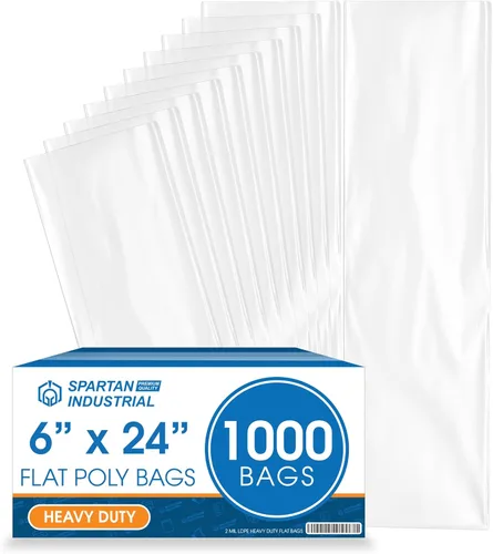 Vista 15 de Spartan Industrial - Bolsas de polietileno planas de 3" X 5" con extremo abierto (1000 unidades) de alta resistencia de 2 mil de plástico