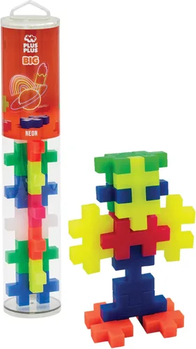 Vista 7 de Plus-Plus Big - 15 piezas de mezcla básica - Juego de construcción encastrable «STEM/STEAM» con bloques grandes para niños pequeños y preescolares