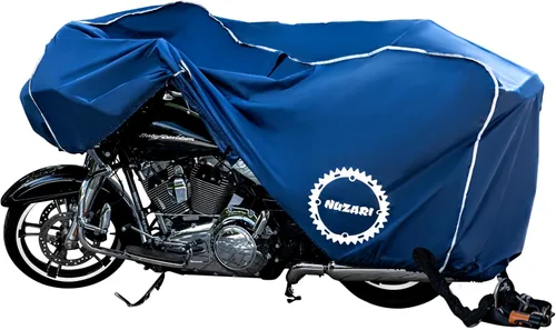 Vista 21 de Nuzari Funda Resistente Pequeña de 250cc para Motocicleta - Fundas Impermeables para Motocicletas para Almacenamiento al Aire Libre - Funda