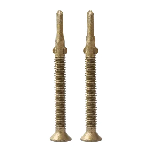 Vista 8 de Tornillos autoperforantes de metal a madera, tornillos autoperforantes T-30 Torx de cabeza de estrella #14x2-3/4 pulgadas para plataformas planas