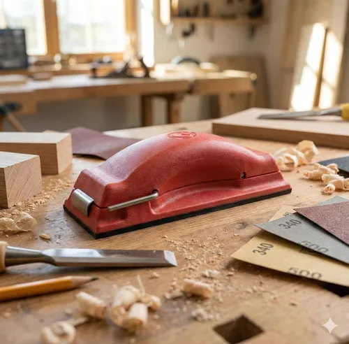 Vista 4 de Preppin ' Weapon bloque de lija, color rojo