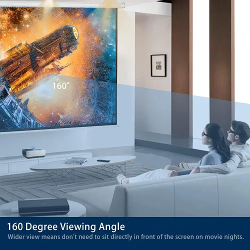 Vista 3 de Kayle Pantalla de proyector motorizada de 110 pulgadas, proyección automática diagonal eléctrica, pantalla de películas HD 16:9 para cine en casa