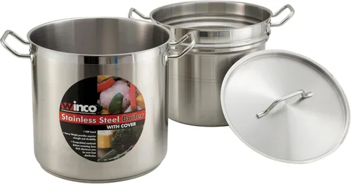 Vista 4 de Winco Caldera doble S/S de 12 qt con cubierta