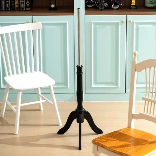 Vista 6 de Leinuosen Juego de 2 soportes de maniquí de madera, trípode, modista, forma de base, soporte para vestido de 45 pulgadas, compatible con la mayoría