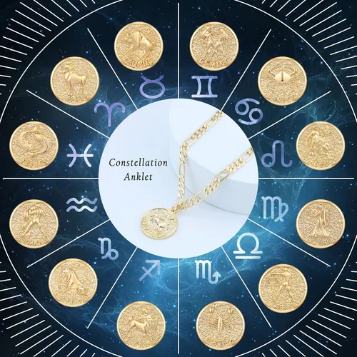 Vista 5 de Initial Anklets for Women Letters A-Z Alphabet 14K Gold Plated Paperclip Chain Beach Foot Jewelry