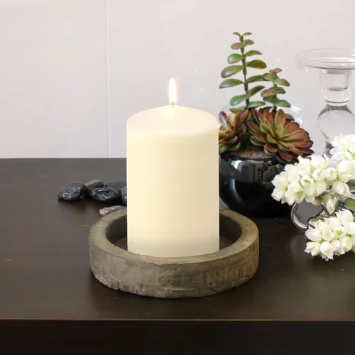 Vista 9 de Stonebriar - Paquete de 6 velas de pilar altas de 3 x 6 pulgadas con 65 horas de combustión larga sin perfume de cera de marfil