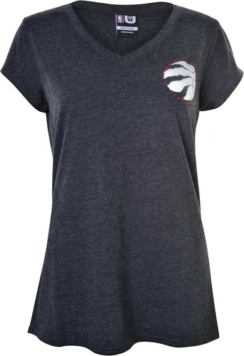 Vista 67 de Ultra Game Camiseta de mujer NBA Oficial con cuello en V y strass de manga corta