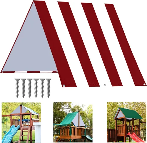Vista 10 de ABCCANOPY Juego de lona de repuesto de 52 x 90 pulgadas para parques infantiles, pantallas de sombra (verde)
