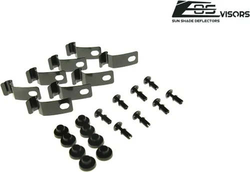 Vista 9 de Repuesto para Subaru WRX y STi 2015-2021 Viseras EOS JDM estilo clip lateral protector de lluvia viseras deflectores de ventilación