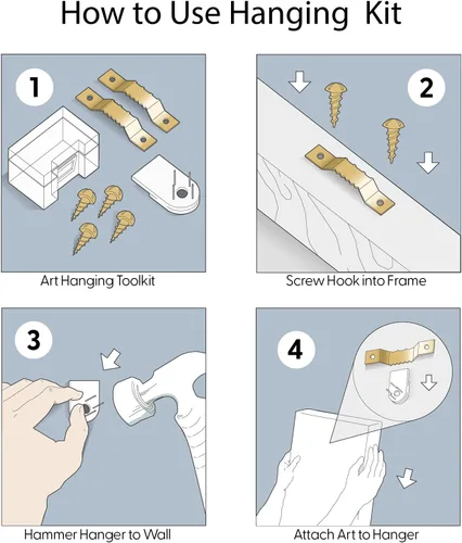 Vista 4 de wall26 3 Panel Canvas Wall Art Animal with Mountain Pictures Home Wall Decorations for Bedroom Living Room Paintings Canvas Prints Framed - 16"x24