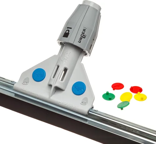 Vista 4 de Unger Commercial SmartFit™ WaterWand™ - Escobilla de suelo resistente de 30 pulgadas con mango de aluminio de 53 pulgadas, ideal para eliminar