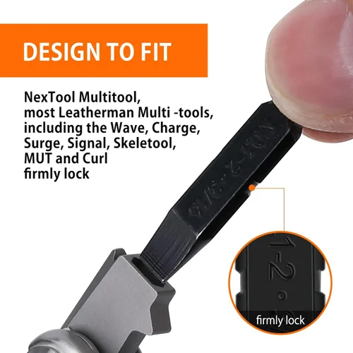 Vista 4 de NexTool Paquete de 10 puntas de destornillador de repuesto de doble punta para multiherramienta Leatherman, acero S2 duradero #1, #2 y #1-2 Phillips