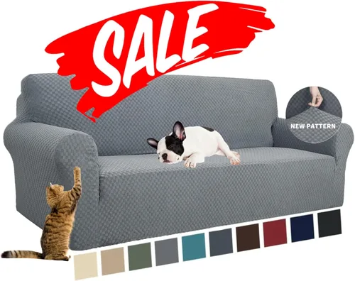 Vista 72 de YEMYHOM Funda para sofá con diseño jacquard de alta elasticidad, funda para silla de sala de estar, a prueba de mascotas, perros y gatos