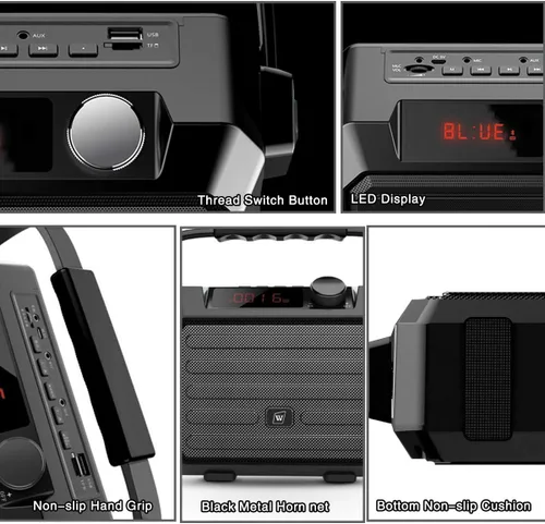 Vista 8 de WinBridge Amplificador de voz inalámbrico para profesores, sistema PA portátil de 30 W con micrófono de auriculares UHF y altavoz Bluetooth