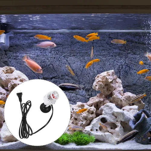 Vista 5 de INOOMP Aquarium Wave Maker Pump with Suction Cup Bracket Powerful Circulation and Water Cleaning for Fish Tank Quiet Plastic Surf Pump with US Plug