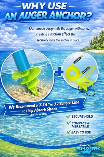 Vista 6 de SandShark Supersport 3.0 Anclaje de agua poco profunda – Gran moto acuática, PWC, accesorio de barco pontón – Se ajusta de 29 a 48 pulgadas