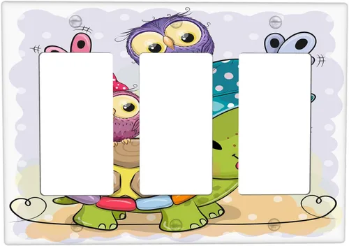 Vista 61 de Placa de interruptor de luz de tortuga marina de 1 banda, placa de pared basculante individual, placa decorativa eléctrica GFCI para decoración