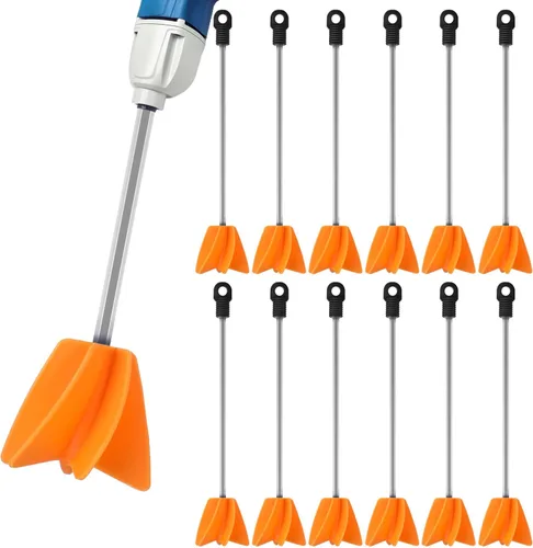 Loosh 12 agitadores de pintura de 11 pulgadas para taladro, accesorio mezclador de pintura, mezclador epoxi hélice para resina de hormigón, paleta