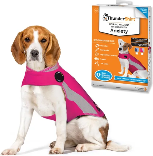 Vista 9 de ThunderShirt para perros, XX Pequeño, Polo azul - Chaleco calmante para el alivio de la ansiedad en perros