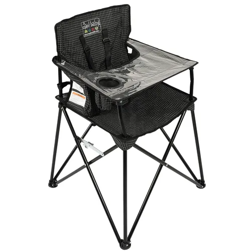 Vista 20 de ciao! baby Silla alta portátil para viajes, silla alta plegable con bandeja, color negro