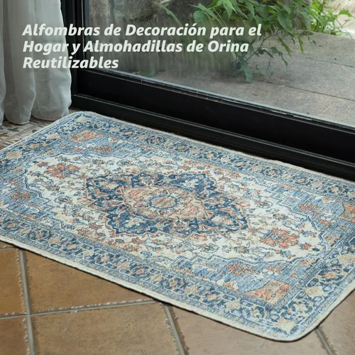 Vista 2 de nunubaby Almohadillas reutilizables para orina de perros, para jaulas y pisos, Almohadillas lavables para orina de perros, elegantes, Beige