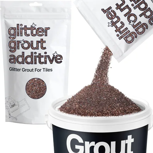 Hemway Glitter Grout Tile Additive - Aditivo de lechada con purpurina para azulejos, 100 g/ 3.53 onzas, para azulejos de baño o cocina con