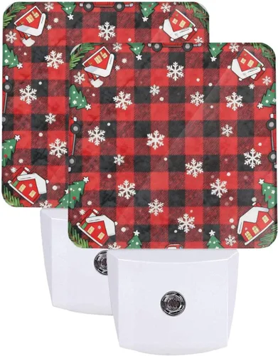 Vista 23 de Paquete de 2 luces LED de noche enchufables con diseño de calabazas de Acción de Gracias, sensor automático, hojas de otoño, juego de 2