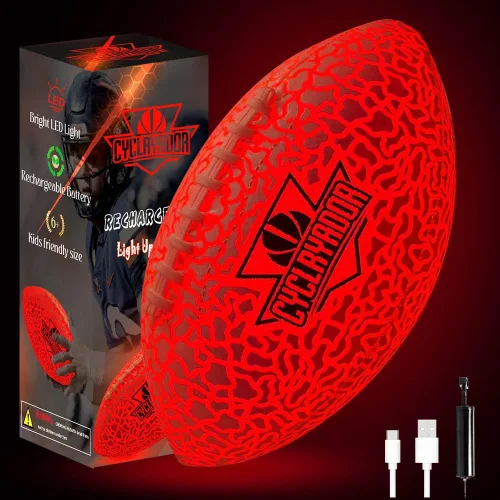 Balón de fútbol que brilla en la oscuridad para niños #6 recargable con luz LED para piscina juvenil, ideal para regalo para edades de 6 a 15 años