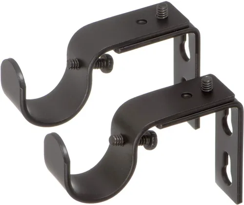 Vista 50 de Ivilon Soportes ajustables para barras de cortina - para barras de 1 o 1 1/8 pulgadas. Juego de 2 - Negro antiguo