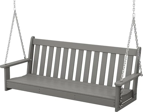 Vista 12 de POLYWOOD GNS60BL Vineyard - Columpio para exteriores de 60 pulgadas, color negro