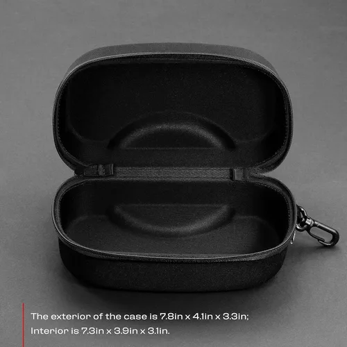 Vista 8 de NoCry Funda protectora para gafas se adapta a la mayoría de las gafas carcasa exterior semidura, resistente al agua y a prueba de golpes cremallera