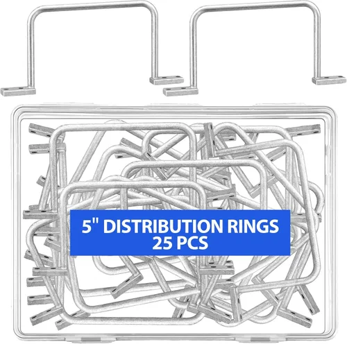 Vista 7 de Yaocom 1 Pcs Distribution Rings Aluminum D Ring for Sorting Out Electric Cables, Cable Management, for Commercial and Residential Use, Silver