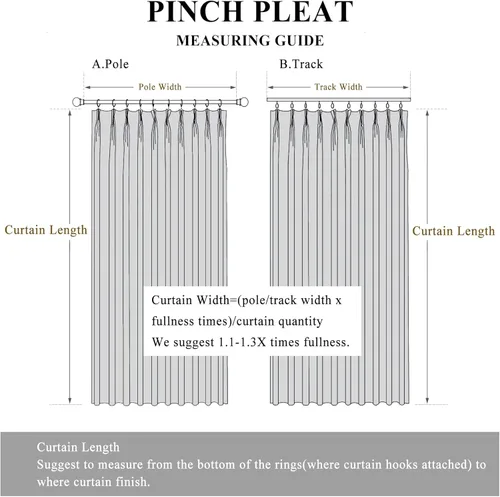 Vista 5 de Fcosie Cortinas de lino texturizadas, cortinas plisadas para oscurecer con forro opaco, paneles de mezcla de lino, cortinas de tratamiento