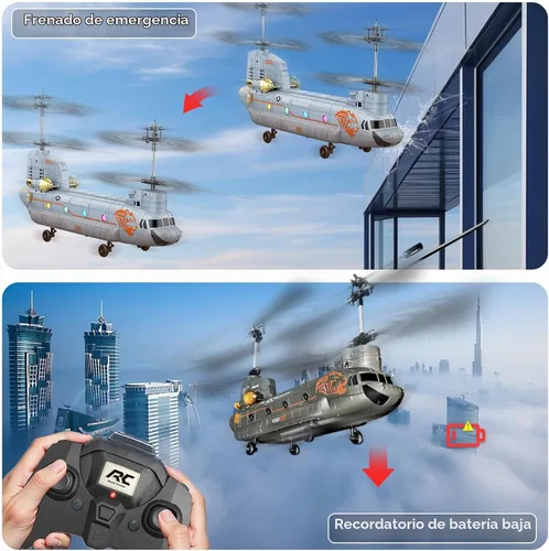 Vista 8 de XIKOTEC Helicóptero teledirigido, helicópteros RC con retención de altitud Verde