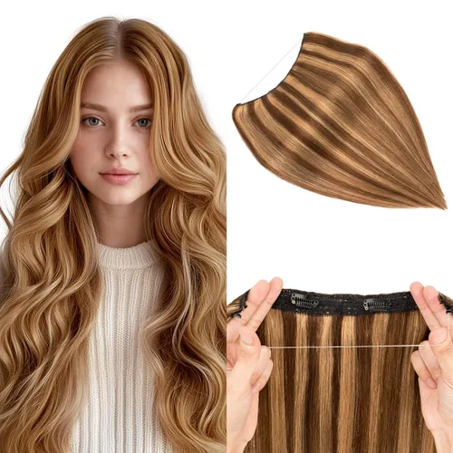 Vista 22 de MY-LADY - Extensiones de cabello humano real, extensiones de cabello humano real, 12 pulgadas, color marrón oscuro, extensiones de cabello largo