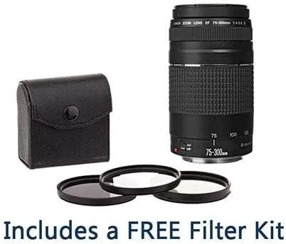 Vista 3 de Canon Lente EF 2.953-11.811 in f/4-5.6 III con kit de filtro ProOptic de 2.283 in