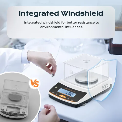Vista 6 de Bonvoisin Balanza Analítica de Laboratorio 500g x 0.001g Balanza Digital de Precisión.001 Gramo de Exactitud Escala Científica de Miligramos
