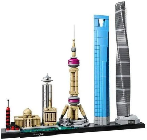Vista 4 de Kit para construir LEGO Architecture de Shanghái 21039, 597 piezas