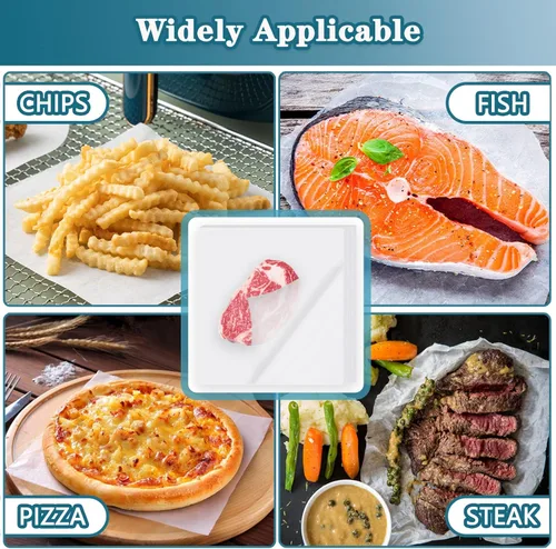 Vista 5 de Papel de sublimación de carne sin cera, papel de carnicero desechable precortado blanco de 12 x 12 pulgadas para ahumar carne y barbacoa, 50