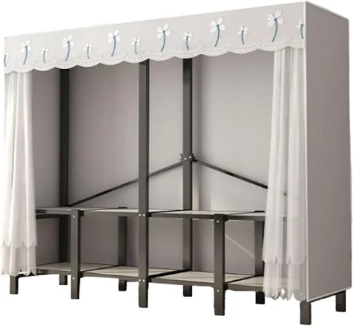 Vista 13 de large closets Large Closet Steel Clothes Closet Portable Wardrobe Closet Foldable Closet 170cm/192cm/220cm for Bedroom Wardrobe Closet Space-saving