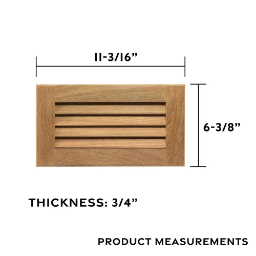 Vista 2 de Whitecap 60714 Inserto con listones de teca - 6-3/8" x 11-3/16" x 3/4", marrón