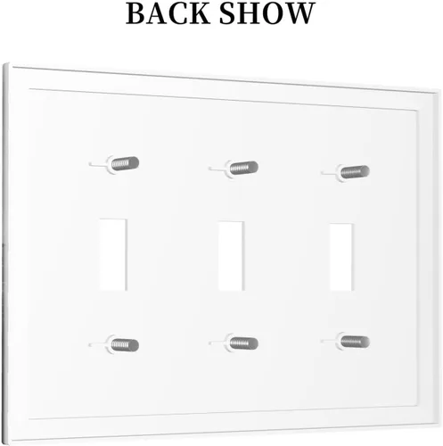 Vista 16 de Cubiertas de salida de impresión de líneas doradas de granito de mármol marrón, 1 palanca y 1 combinación basculante, placa decorativa de pared