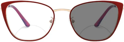 Melrose /Gafas de lectura bifocales Gafas de lectura fotocromáticas Fuerza Marco de metal para mujer Gafas de lectura de transición