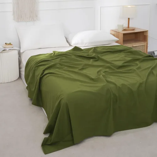 Vista 9 de BISELINA Sábana de Lino Francés Sábana Plana Solamente 55% Lino Europeo 45% Algodón Estilo Básico Color Sólido Suave Transpirable Estilo Granja Gris