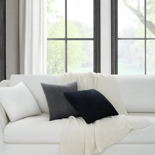 Vista 7 de Topfinel - Paquete de 4 fundas de almohada decorativas en negro y blanco de 16 x 16 pulgadas para sala de estar, sofá, cama, decoración rústica