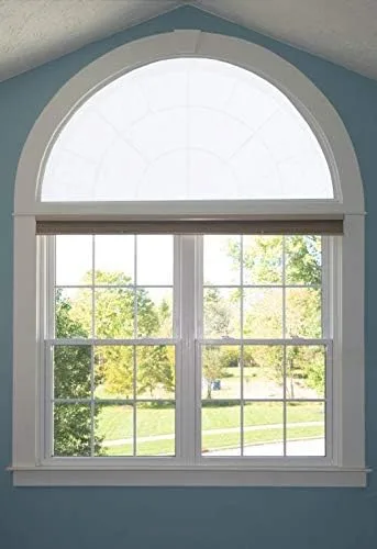 Vista 5 de Autotech Park Película arqueada precortada para ventana, color blanco, adhesivo autoestático, diámetro de 36 pulgadas