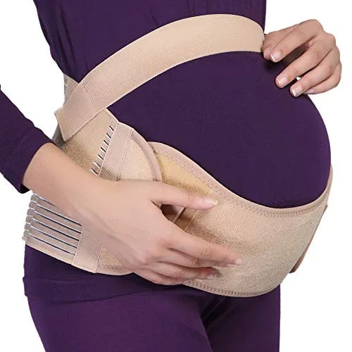 Vista 3 de NEOTech Care Cinturón de soporte para embarazo de maternidad, espalda, abdomen, banda para el vientre (color carbón, S)