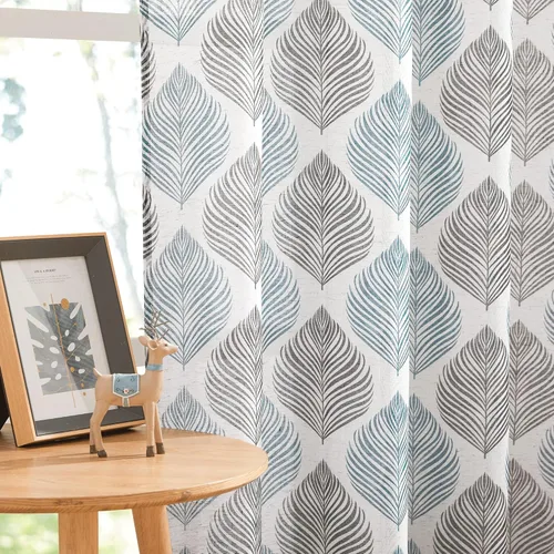 Vista 10 de KGORGE Cortinas opacas para sala de estar, aislamiento térmico, cortinas insonorizadas y cortinas estilo rústico estilo bohemio para cocina